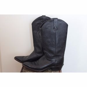 Black Festival Cowboy Boots